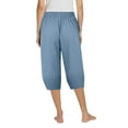 thumbnail image 4 of Running Capris Women New Summer Capris Pants for Women Casual High Waist Lounge Pants Elastic Waist Baggy Cropped Trousers Beach Outfit Blue XL, 4 of 6