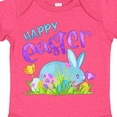 thumbnail image 4 of Inktastic Happy Easter Blue Bunny and Eggs in Grass Boys or Girls Baby Bodysuit, 4 of 5