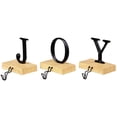 thumbnail image 4 of Northlight Set of 3 Metal and Wood “JOY” Weighted Christmas Stocking Holder 6“, 4 of 9