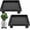 Dark Grey, variant on 2 Pack 11.8 Inch Square Plant Caddy with Wheels, Heavy Duty Rolling Plant Stand, Wheeled Planter Saucer Tray, Square Pot Trolley for Indoor Outdoor