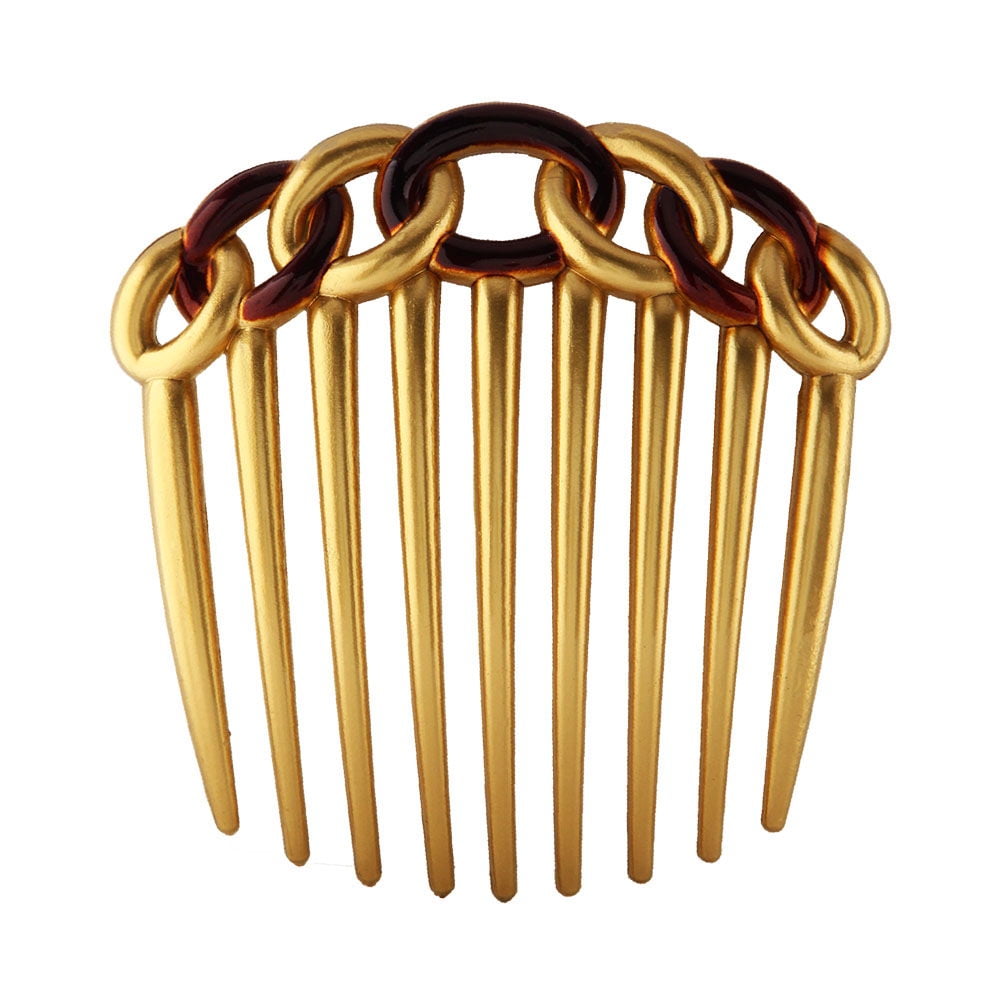 French Twist Chain Comb in Gold & Tortoise Shell Model No. 7577 ...