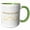 Green/White, variant on 3drose, Cute Emoji with Text of Waves of Life, 11oz Two-tone Blue Mug