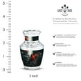 thumbnail image 2 of JAGASY Red Cardinal Small Urn for Father - Black Tiny Urn for Ashes Adult Male & Female - Leaf Decorative Keepsake Urns - Handmade Cremation Urns for Mom & Dad - (3 Inch), 2 of 7