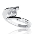 thumbnail image 2 of Bypass Shank Ring Round Diamond Solitaire Engagement Ring 1.5 Ct Diamond 14K White Gold Over, 2 of 2