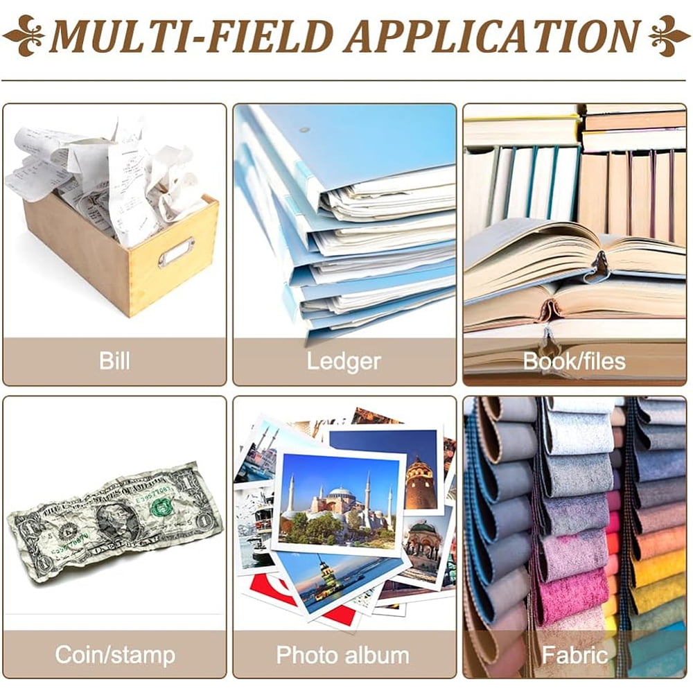 1set Rectangle Wood PU Imitation Leather Portable Book Press Bookbinding Tool for Handmade Paper Press with Zinc Alloy Clasps Blanched Almond