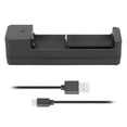 thumbnail image 2 of Black PC Universal Single Slot USB Battery Charger Adapter LED Intelligent Charging for Li Ion Cell 18650 26650 14500, 2 of 5