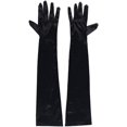 thumbnail image 4 of NETSENG Ladies Evening Gloves 54cm Long Black Satin Finger Gloves, 4 of 7