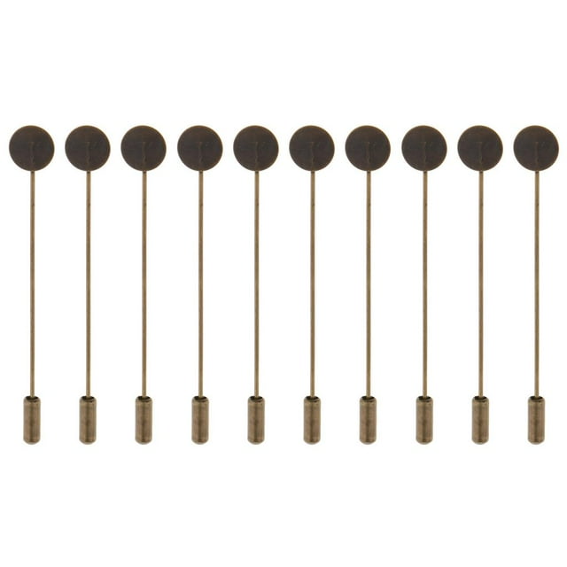 lionlar 10 Pcs Épingles à Chapeau Disque Vintage Bronze 1cm pour Bijoux DIY