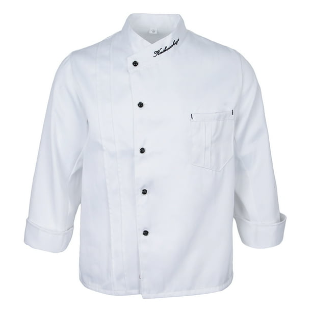 Shop Coat Cafe Hall Manga Cocina Restaurante Coat Cook Shirt Unisex XL Zulema Uniforme del cocinero de los hombres de las mujeres