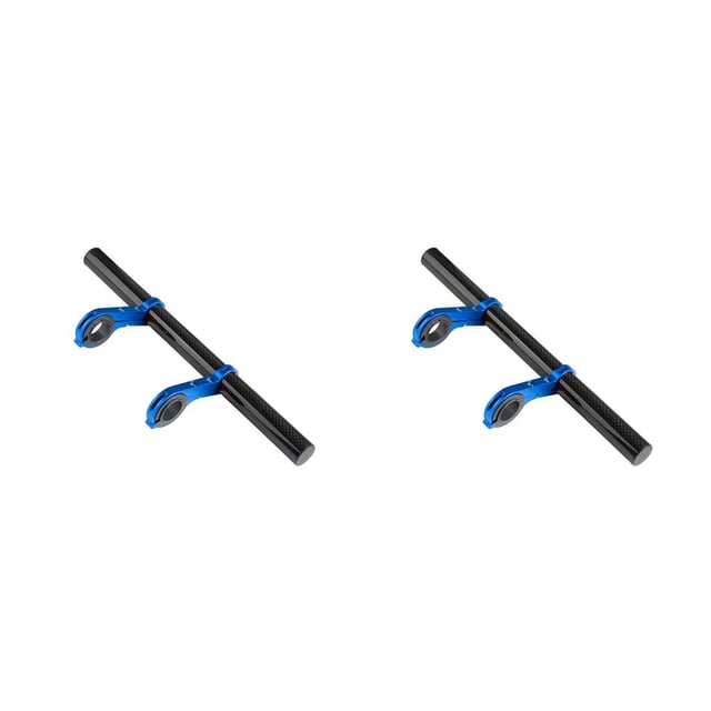 Yuarrent Extensor de manillar de bicicleta, soporte de aleación de aluminio para bicicleta de montaña, soporte frontal, soporte para linterna Azul 2piezas Yuarrent CBP228874