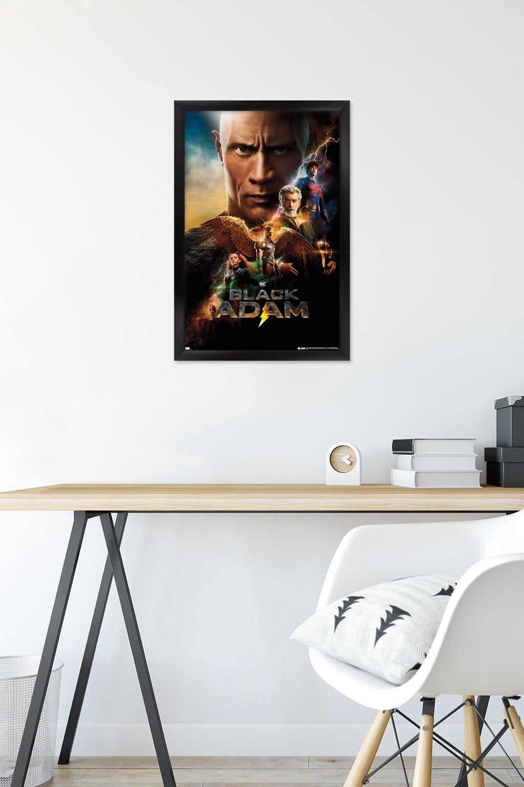 DC Comics Movie Black Adam - Group One Sheet Wall Poster, 14.725" x 22.375" Framed