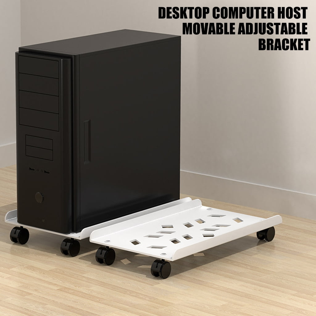 Computer Tower Stand Adjustable Mobile CPU Stand CPU Holder PC Tower Stand with Wheel PC Floor Risers Stand Computer