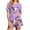 C154 Purple, variant on CONZONE Halloween Pajamas for Women Set Short Sleeve Crew Neck Graphic Tops Shorts Pjs 2 Piece Spooky Season Sleepwear