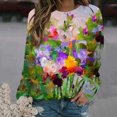 thumbnail image 3 of Camiseta de manga larga con estampado de pinturas al óleo en 3D de moda de primavera y otoño para mujer, jersey con estampado floral, ropa Harajuku, tops para mujer, 3 of 5
