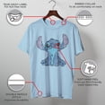 thumbnail image 3 of Men's Lilo & Stitch Watercolor Stitch Graphic Tee Light Blue 3X Large, 3 of 9
