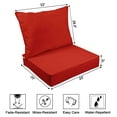 thumbnail image 2 of Vargottam Outdoor Deep Seat Patio Cushions Set 2pcs Seat Set All Weather Replacement Cushion Patio Seat And Back Cushion Set 25"x25"x5" Inches-Red, 2 of 9