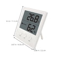 thumbnail image 2 of HINTRMENT White Hygrometer with and Humidity Clock ABS Material Easy Desktop Or Wall Use, 2 of 8