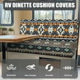 thumbnail image 4 of Uorisanigo RV Dinette Cushion Covers Western Aztec Camper Dinette Seat Covers Include 1 Backrest Cover & 1 Bench Cover, Washable Couch Cushion Slipcovers for RV Camper Car Bench Seats, 4 of 7