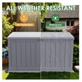 thumbnail image 5 of WDZS 160 Gallon Double-Wall Deck Box with Divider, Side Handles, HDPE Outdoor Large Storage Box Waterproof and Lockable for Patio Furniture, Garden, Pool (Grey, 160 Gallon), 5 of 8