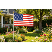 12 Pcs Small American Flags On Stick,4th of July Decorations Small USA Flag,Mini 45x30cm American Flags for Outside,Fourth of July Flag for Yard Lawn,250 Anniversary USA Patriotic Merchandise