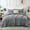 Gray, variant on Jessy Home 3 Piece Fleece Queen Comforter Set - Soft & Warm Fluffy Gray Sherpa Bedding , Fuzzy Heavy Double Sided Design Winter Comforter with 2 Pillow Cases