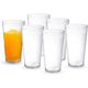 thumbnail image 1 of NICE- Juego de 6 tazas de té helado de acrílico, vasos grandes, sin BPA, vasos de plástico apilables, aptos para lavaplatos, vasos de alta resistencia reutilizables, transparente, 1 of 4