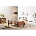 thumbnail image 2 of Hodedah Complete Metal Full-Size Bed with Headboard-Footboard in Silver Finish, 2 of 11