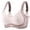Purple, variant on XFeng Women Seamless Wire Free Bralette, Contrast Cutout Wide Strap V Neck Comfort Support Bra