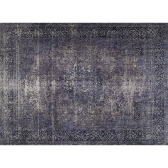 Ahgly Company Indoor Rectangle Traditional Plum Purple Persian Area Rugs, 7' x 9'