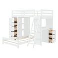 thumbnail image 6 of CoSoTower Twin Over Twin Bunk Bed with LED Light and USB Ports, White, 6 of 9
