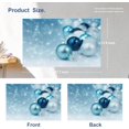 thumbnail image 5 of Blue White Ball Placemats,Merry Christmas Snow Colorful Baubles Washable Linen Table Mats for Kitchen Table Double Insulation Decor Dining Set Indoor Outdoor 12X18 in Set of 4, 5 of 6