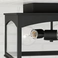 thumbnail image 6 of 3 Light Outdoor Flush Mount In Transitional Style-9 Inches Tall And 14 Inches Wide-Black Finish Capital Lighting 946731Bk, 6 of 7