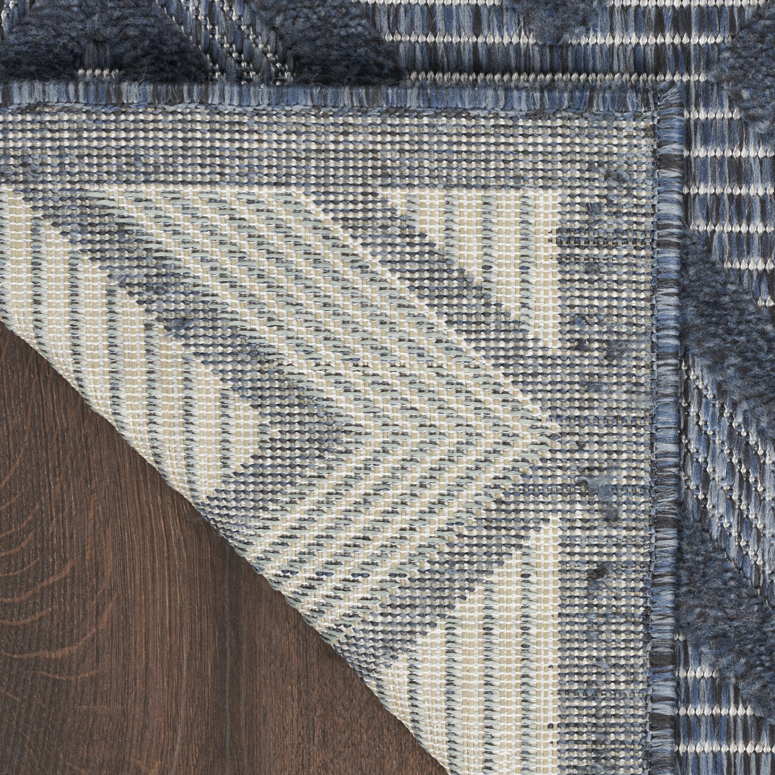 Nourison Versatile Indoor/Outdoor Navy Blue 5' x 7' Area Rug, (5x7)