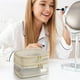 thumbnail image 5 of Neceser de malla de doble capa | Organizador de artículos de tocador de viaje de gran capacidad | Almacenamiento portátil de cosméticos con bolsillos interiores para brochas y artículos de belleza, 5 of 5