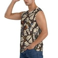 thumbnail image 3 of Goofa Vector Butterflies Printed Men's Sleeveless T-Shirt - Athletic Gym Workout Tank Top for Men - Moisture-Wicking, UPF 30+ Quick-Dry Muscle Tee-X-Large, 3 of 8