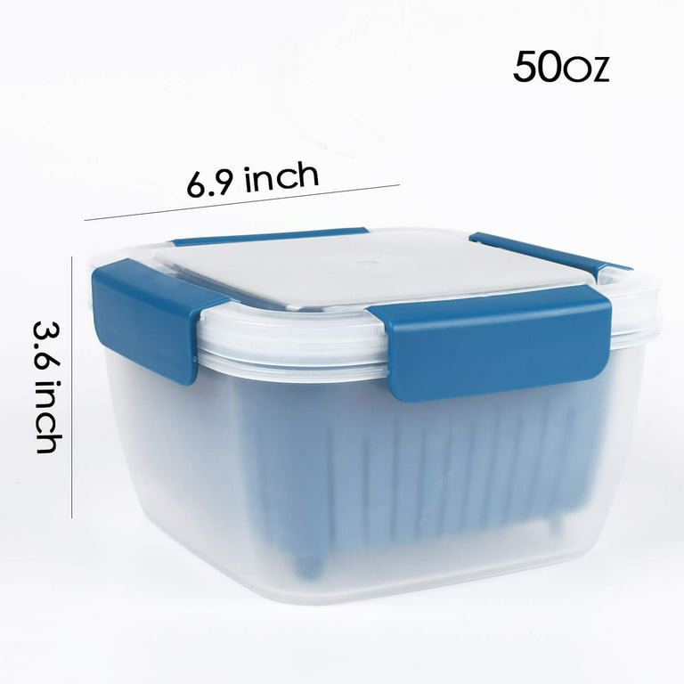 Food Storage Containers Fresh Vegetable Fruit Container for Refrigerator  (Blue)