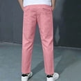 thumbnail image 5 of Angala Little Boys School Pants Tapered Leg With Pockets And Drawstring Fall Casual Boys Baggy Pants Size 5-6 Years Pink, 5 of 7
