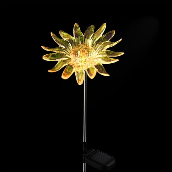 Outdoor Solar Garden Stake Light - Color Changing Decorative LED Stake Lamp In-ground Landscaping Lighting for Garden Patio Yard Lawn Pathway Flower Bed Decor Decorations Figurine Sun Flower