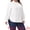 White, variant on DARING DIVA Women's Plus Work Office Button Down Shirt Ruffle Stand Collar 1X Black