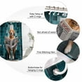 thumbnail image 3 of Funny Dogs Bathroom Shower Curtains with 12 Hooks Polyester Waterproof Shower Curtain for Stalls and Bathtubs Animal Sitting on Toilet Reading Newspaper Decorative Bathroom Privacy Curtain 48x72 Inch, 3 of 9