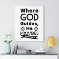 thumbnail image 2 of Scripture Walls Isaiah 58:11 Where God Guides He Provides Bible Verse Canvas Christian Wall Art Ready to Hang Unframed, 2 of 16