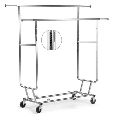 Whip Rack - Yaheetech Commercial Grade Rolling, Collapsible Garment Rack