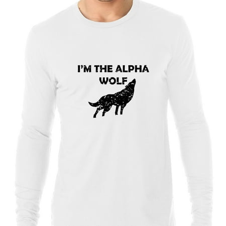 Hollywood Thread - I'm The Alpha Wolf - Wolf Howling at Moon Graphic ...