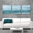 thumbnail image 3 of wall26 3 Panel Canvas Wall Art Teal Blue Abstract Pictures Home Wall Decorations for Bedroom Living Room Paintings Canvas Prints Framed - 12"x12"x3 Panels, 3 of 4