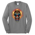 thumbnail image 2 of Flaming Laughing Fierce Clown | Mens Cars and Trucks Long Sleeve T-Shirt, Heather Grey, 3XL, 2 of 3