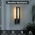 thumbnail image 4 of C Cattleya 22.5in Matte Black Integrated LED Outdoor Wall Light, 4 of 6