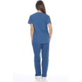 thumbnail image 1 of Estbridge Ensembles de Sarraus pour Femmes à Six Poches Sarraus Médicaux (Col en V avec Pantalon Cargo), 1 of 5