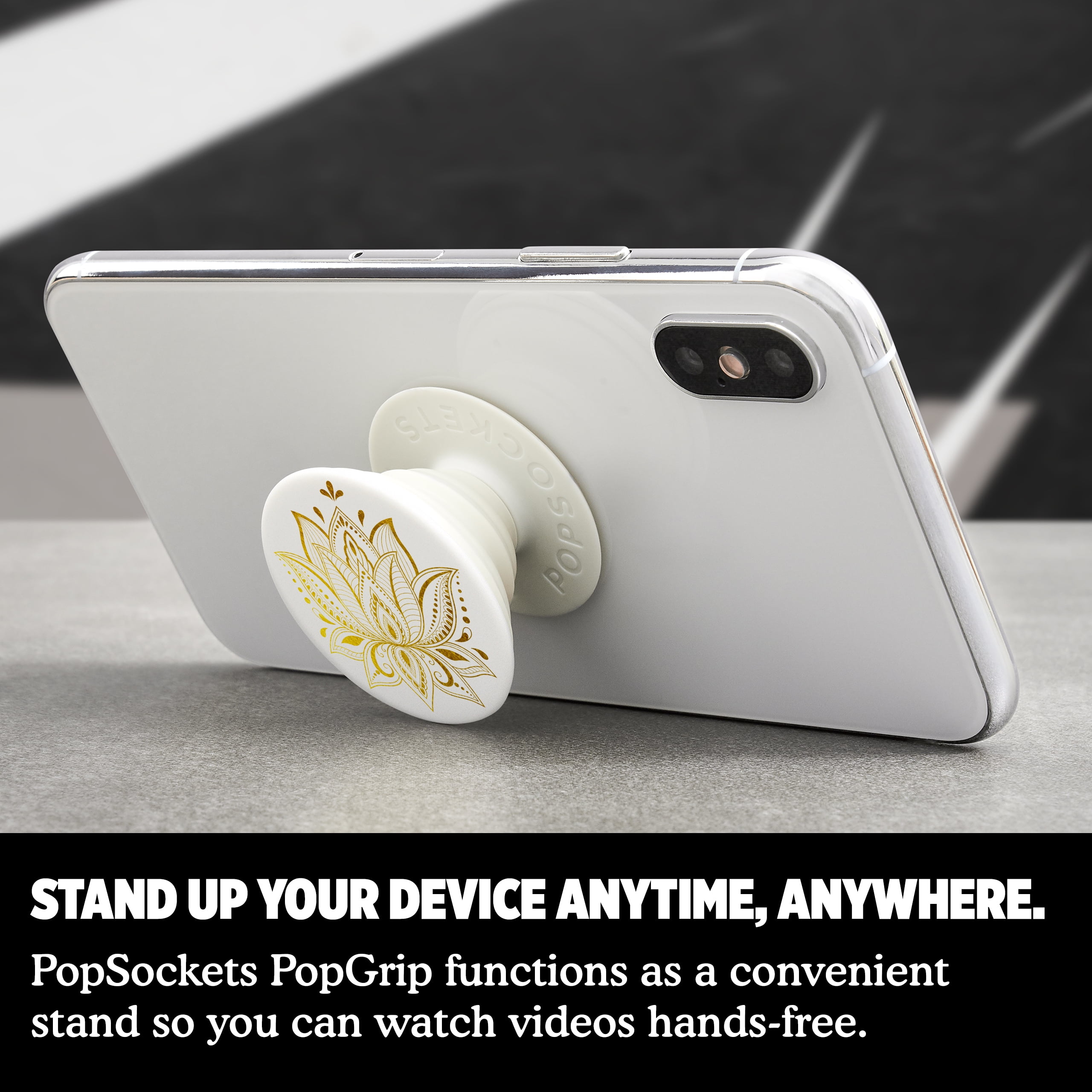 PopSockets Adhesive Phone Grip with Expandable Kickstand and swappable top - Golden Prana
