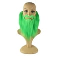 thumbnail image 1 of Accesorios de disfraz de bigote con barba de Patricks falsos, decoración para adultos, barba verde, barba de duende sintética para Pascua festiva estilo C Salvador Dali Barba larga, 1 of 10