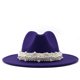 thumbnail image 1 of ¡Rebajas! Sombreros vaqueros Fdelink. Sombrero de copa para mujer, estilo británico, elegante sombrero de jazz con aro de perla y sombrero de copa, sombrero de ala ancha, sombrero de lana para mujer,, 1 of 2